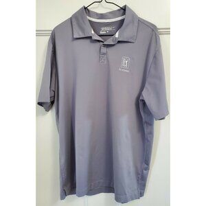 Nike Golf Tour Performance Dri-Fit Short Sleeve Gray Polo Sz Large - TPC Logo